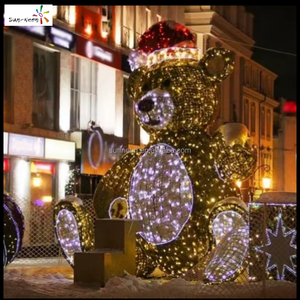 Guirlandes lumineuses de Noël extérieures à LED, motif ours, éclairage décoratif pour rue, mariage - Product Image 6