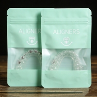 Sacs d'alignement dentaires vides à impression personnalisée, sacs d'emballage dentaire transparents, sacs refermables à fermeture éclair, sacs en mylar pour blanchiment des dents, sacs de nettoyage pour aligneurs