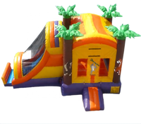 Glissière gonflable bon marché de maison de rebond de jungle pour des enfants
