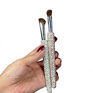 Brochas de Maquillaje al por Mayor con Mango de Plástico, Pelo Sintético y Diamantes, para Cejas, Contorno de Nariz y Delineador de Labios - Product Image 1
