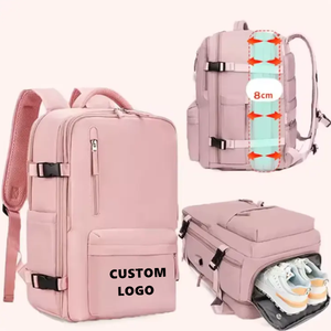 यूनिसेक्स बड़ी क्षमता यूएसबी चार्जिंग पोर्ट ट्रैवल बैग शॉर्ट ट्रिप बिजनेस लैपटॉप के साथ सामान बैकपैक कैरी - Product Image 1