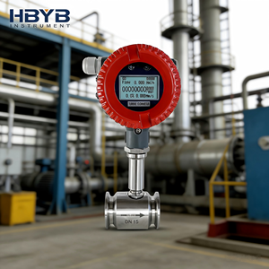 Débitmètre à turbine en acier inoxydable DN25, sortie impulsionnelle 4-20 mA - Product Image 1