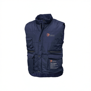 Gilet d'hiver multi-poches Ttake bleu taille L, vêtements de travail chauds et isolés - Product Image 2