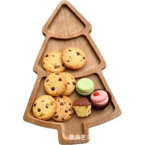 Bandeja de Madera con Diseño de Árbol de Navidad, Plato Decorativo con Separadores para Servir, para Hogar, Oficina o Comedor - Product Image 4