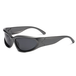 Polarized Y2k <strong>Wrap</strong> <strong>Around</strong> <strong>Women</strong> <strong>Sunglasses</strong> Futuristic Gold Mirror Oval Sun Glasses Men 2000's Punk Shades Eyewear Female UV400 - Product Image 6
