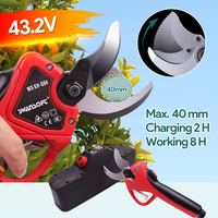 Sécateur électrique sans fil SWANSOFT 40 mm avec écran LCD, alimenté par batterie, pour la taille des arbres, cisailles de coupe à mouvement progressif