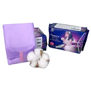 Compresas toallas femeninas sanitarias de algodon de alta caldad para mujeres de precio barato con tela transpirable saludable