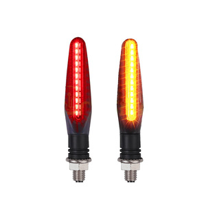 Clignotant de moto à 12 LED, effet de défilement, flexible, indicateur de direction LED ambre pour moto - Product Image 2