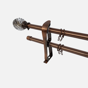 Prix bon marché accessoires extensibles à double <span class=keywords><strong>tringle</strong></span> ensembles de poteaux de rideaux - Product Image 4