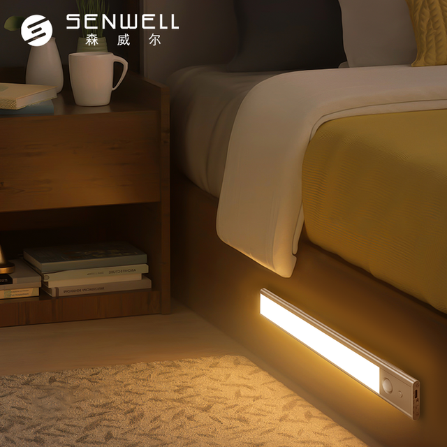 Customized Rechargeable Motion Sensor Light Under Cabinet Lighting LED Smart Home Light Aluminum for Stair Kitchen Bathroom