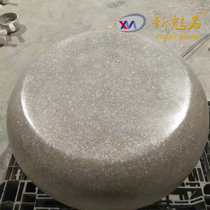 Nuevos Materiales de Construcción de Piedra, Terrazo Gris en Forma de Guijarro, Silla de Jardín para Exteriores, Resistente a la Corrosión, Superficie Lisa - Product Image 3