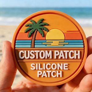 3D Rubber Heat Transfer Silicone Logo Patches Custom for T-Shirt Hoodie Sportswear & Casual Apparel Branding - Product Image 2