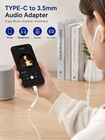 Adaptateur audio Type-C vers 3,5 mm femelle, câble convertisseur de prise casque Type-C pour smartphone, tablette, ordinateur portable, écouteurs, haut-parleur Hi-Fi