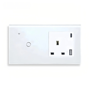 Tuya WiFi Switch & Outlet - Glass APP/Voice Control - No Neutral Required CE UKCA - Smart Home Wholesale/<b>USB</b>-Type-<b>c</b> Brazilian - Product Image 1