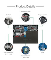 Mur vidéo LED fixe d'intérieur P1.86 P2.5 640x480mm 3840Hz en stock pour studio de diffusion (Entrepôt US)