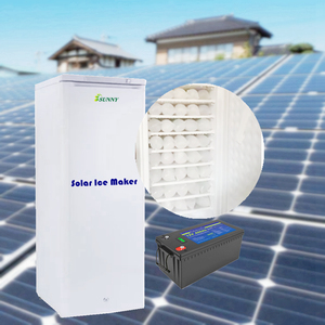 4USUNNY <span class=keywords><strong>Bon</strong></span> Prix 24V DC Fabricante de tubos de hielo solar 190L <span class=keywords><strong>Ice</strong></span> Réfrigérateur Congélateur con panel solar integrado y batería - Product Image 1