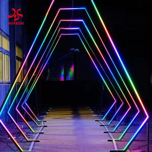 Nuovo arrivo su larga scala RGB Tunnel al Neon percorso luce puntelli per decorazioni all'aperto cerimonie Festive natale Halloween - Product Image 1