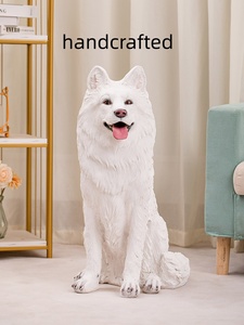 OEM Vente en gros Nouveau-né personnalisé Enfants Modèle solide de grand <span class=keywords><strong>chien</strong></span> Simulation Samoyède Pet Résine Modèle Sculpture Artisanat <span class=keywords><strong>pour</strong></span> la maison - Product Image 3