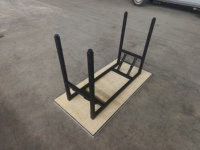 Table pliante carrée de qualité commerciale, surface en PVC imperméable, table robuste pour la location