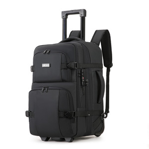 Oxford Cloth Trolley Case <b>Large</b> Capacity <b>Black</b> Business Travel <b>Backpack</b> With Wheels And Zipper Closure Spring 2026 - Product Image 3
