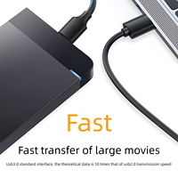Cable de Datos USB 3.0 Tipo A a Micro-B Ecológico para Disco Duro de Computadora, Carga Rápida, Transmisión de Alta Velocidad de 5 Gbps