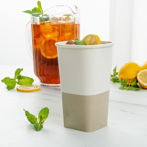 Eco-friendly Disposable Square Paper <b>Cup</b> Single Wall <b>Cups</b> <b>Coffee</b> Square Paper <b>Cup</b> with <b>Lids</b> - Product Image 5