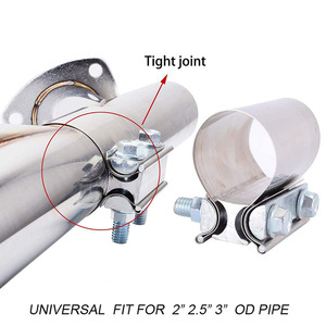 Katalitik dönüştürücüler için 2 \ "2.5 \" 3 \ "paslanmaz çelik 304 Torca bant kelepçe egzoz kelepçesi popo eklemi - Product Image 2
