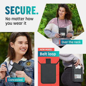 Porte-passeport de voyage en tissu nylon avec fermeture éclair, blocage RFID, super fin, imperméable, logo personnalisé de luxe, vente chaude - Product Image 5