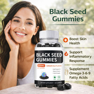 Gomitas de Aceite de Semilla Negra 500mg |   Sabor a Cerveza de Jengibre |   Apoyo para la Salud de la Piel |   60 unidades - Product Image 2