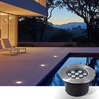 Projecteur extérieur étanche IP65 6W LED 3000K en aluminium moulé sous pression pour jardin, cour, escaliers, terrasse, éclairage encastré au sol, souterrain