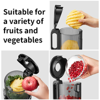 Extracteur de jus lent compact avec écran tactile pour la cuisine, moteur CC 300W 50 tr/min, pression à froid, convient aux fruits entiers via un goulotte de 150 mm