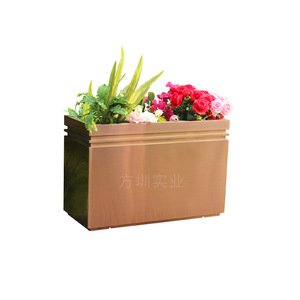 Macetero Cuadrado de Acero Inoxidable con Acabado Oro Rosa, Diseño Moderno y Duradero para Exhibición de Flores y Plantas en Interiores y Exteriores de Centros Comerciales - Product Image 5