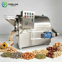 Industriële batchrooster voor 200 kg, grote capaciteit, professionele verwerking van palmpitten, notenroostermachine