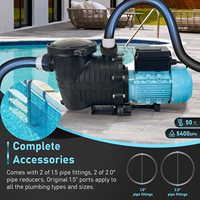 Pompe de piscine intelligente à trois vitesses Jade J07505MS 1,15 kW 220 V 50 Hz certifiée ETL CE ultra silencieuse avec écran tactile 1,5 pouce pour piscine et spa