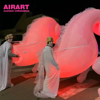 Costume de cheval gonflable avec éclairage LED blanc, costume de cheval gonflable pour adulte pour événement de défilé espagnol