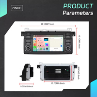 Radio para Auto Podofo de 7'' con Android, 4+64GB, para BMW Serie 3 E46 1998-2005, CarPlay Inalámbrico, Android Auto, GPS, Wifi, FM, RDS