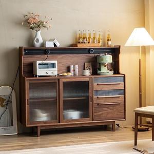 North American Walnut Solid Wood <b>Sideboard</b> 120cm Storage Cabinet Living Room Nordic Minimalist Design - Product Image 1