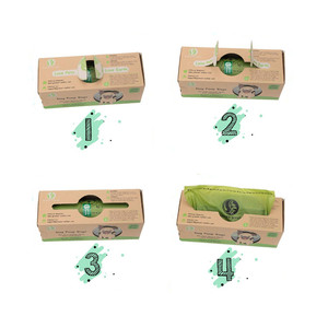 Impreso personalizado perfumada tierra amable fuerte 100% compostables Bio Degradable perro caca bolsas - Product Image 5