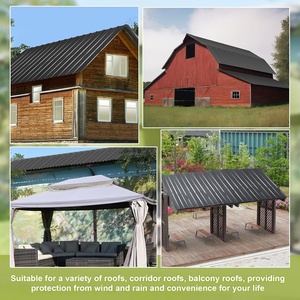 Tuiles de toit modernes <span class=keywords><strong>en</strong></span> alliage d'aluminium durable, profilées, isolantes thermiquement, imperméables et ignifuges pour appartements, villas, allées et extérieurs - Product Image 3