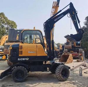CE EPA Meilleures ventes Excavatrice sur pneus Hyundai 60 d'occasion de 6 tonnes Pompe hydraulique KYB Brise-roche à attache rapide Daewoo - Product Image 2