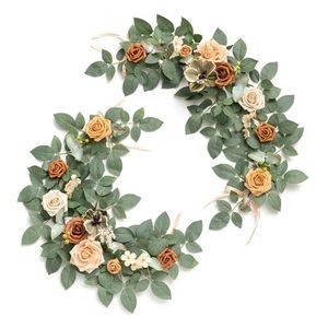 Guirlande de roses artificielles en soie, bouquet de fleurs fait main pour décorations de mariage, accessoires d'intérieur et d'extérieur, fabriqué en Chine - Product Image 5