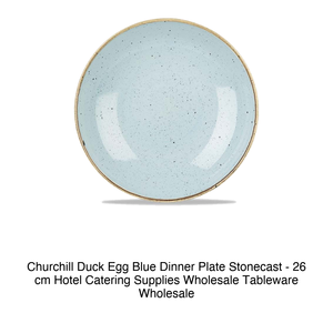 Duck Egg Blue Flat <b>Plate</b> 26 cm Churchill Stonecast -12-Sdesev101 - Product Image 2