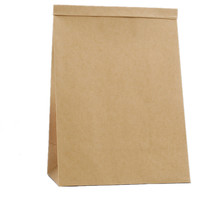 Sachets d'emballage refermables en papier kraft brun et blanc, transparents, anti-poussière, avec fente de déchirement, pour aliments secs