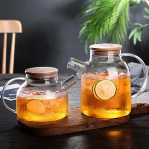 Чудо-стеклянный чайник для варочной панели, безопасные прозрачные чайники со съемным фильтром, чайник для рассыпного листового и цветущего чая