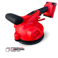 Vibrateur de carrelage sans fil 511503 avec ventouse de 166 mm, affichage numérique à 6 vitesses pour l'installation de dalles de carrelage grand format