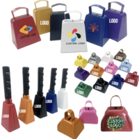 Logo personalizzato stampa multicolore antico vacca campane mucca campana con manico