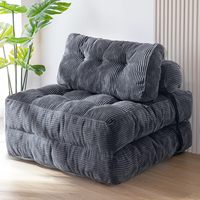 Canapé-lit futon moderne pliable pour adulte, ensemble de poufs, fauteuil inclinable, lit, oreiller de salon, garantie 3 ans