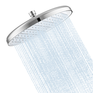 Douche de plafond élégante en chrome de 25 cm avec jets anti-calcaire pour montage mural ou au plafond - Product Image 6
