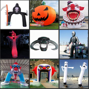 Xixi đồ chơi tùy chỉnh lớn <span class=keywords><strong>Inflatable</strong></span> Halloween trang trí Đảng ánh sáng lên bí ngô ma Phù Thủy dấu hiệu <span class=keywords><strong>Inflatable</strong></span> LED Grim Reaper vòm - Product Image 6