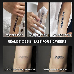 <span class=keywords><strong>Tatouage</strong></span> temporaire <span class=keywords><strong>tatouage</strong></span> Semi Permanent étanche à la transpiration dure 2 semaines <span class=keywords><strong>tatouage</strong></span> Anti-friction à base de plantes réaliste pour le cou de la main - Product Image 4